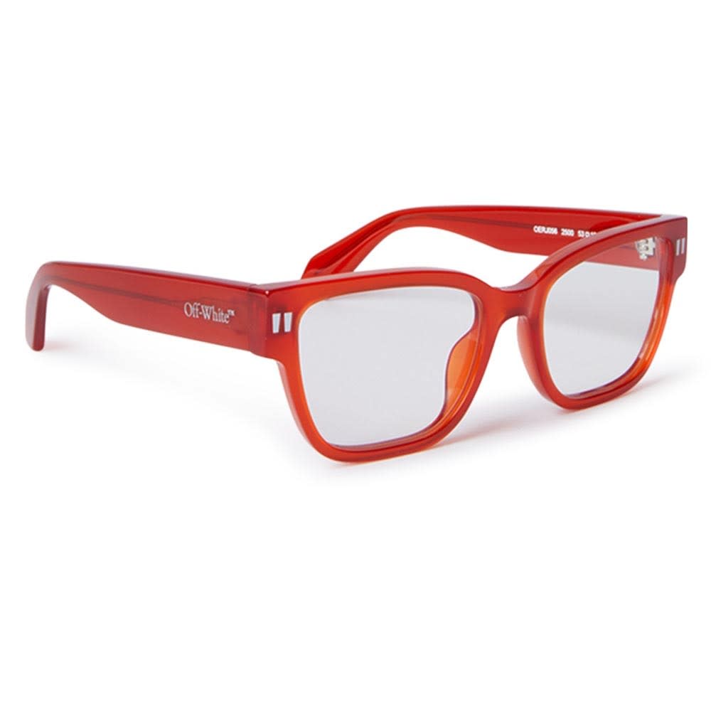 Shop Off-white Glasses In Rosso