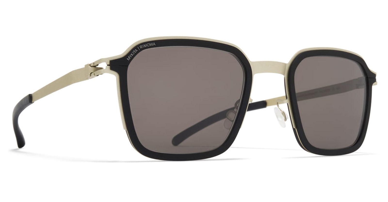 Mykita Mr002 Al3 - Titan / Black / Brown Lens Sunglasses In Black