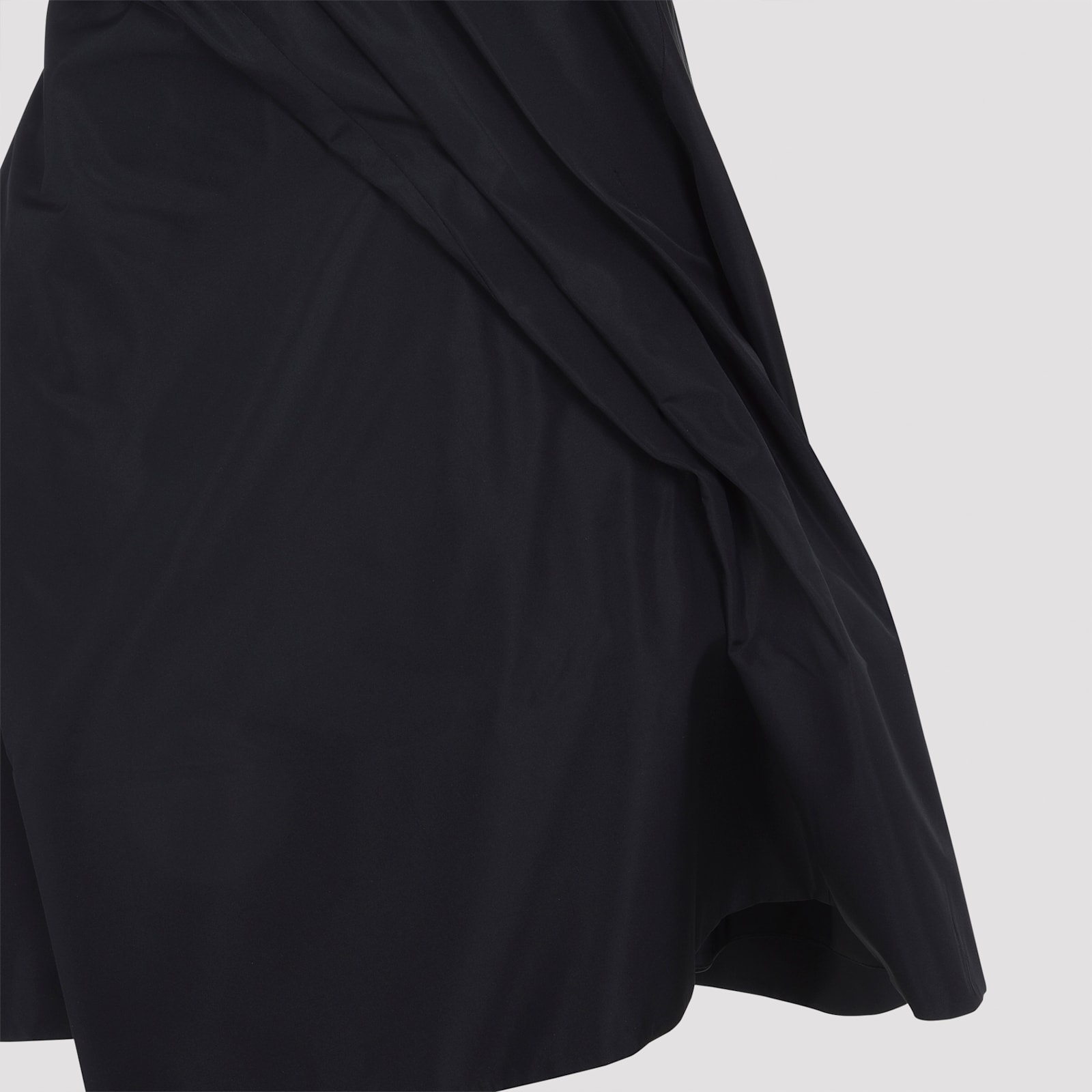Loewe Mini Dress In Luxurious Polyester-silk Blend In Black