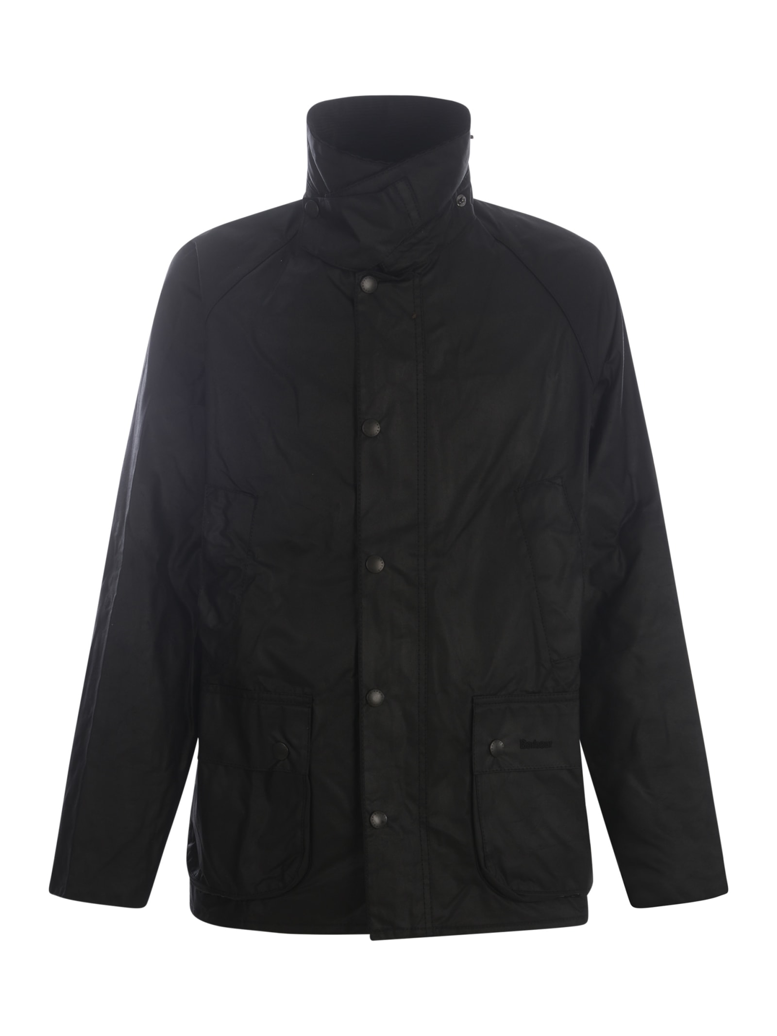 Shop Barbour Jacket  Bedale Wax Made Of Waxed Cotton In Black