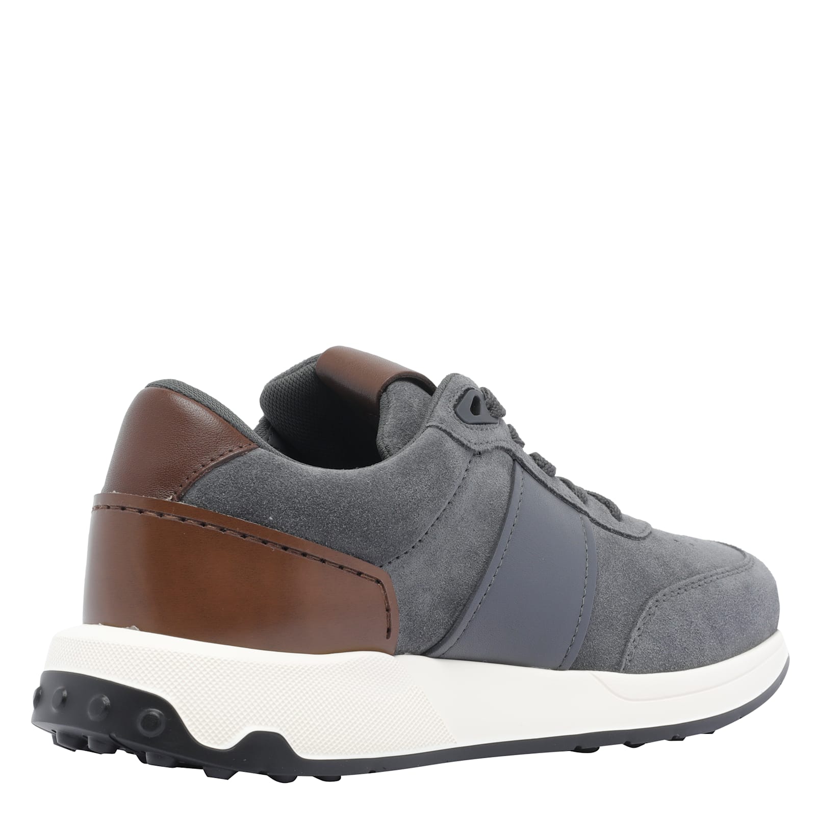 Tod's Contemporary Grey Sneakers With Suede And Leather Accents In Gray