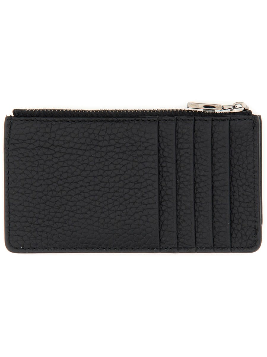 Shop Dolce & Gabbana Leather Card Holder In Black