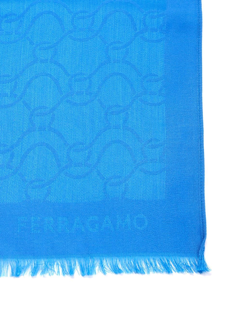 Shop Ferragamo Ganwave Scarf In Blue