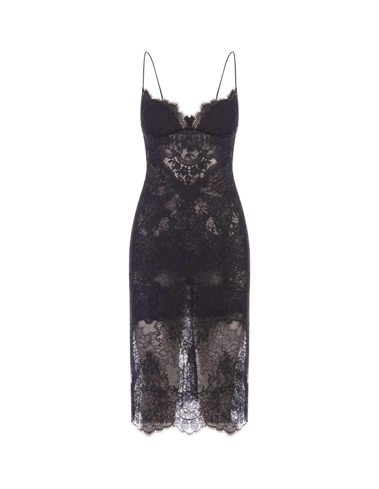 All-over Black Lace Lingerie Dress