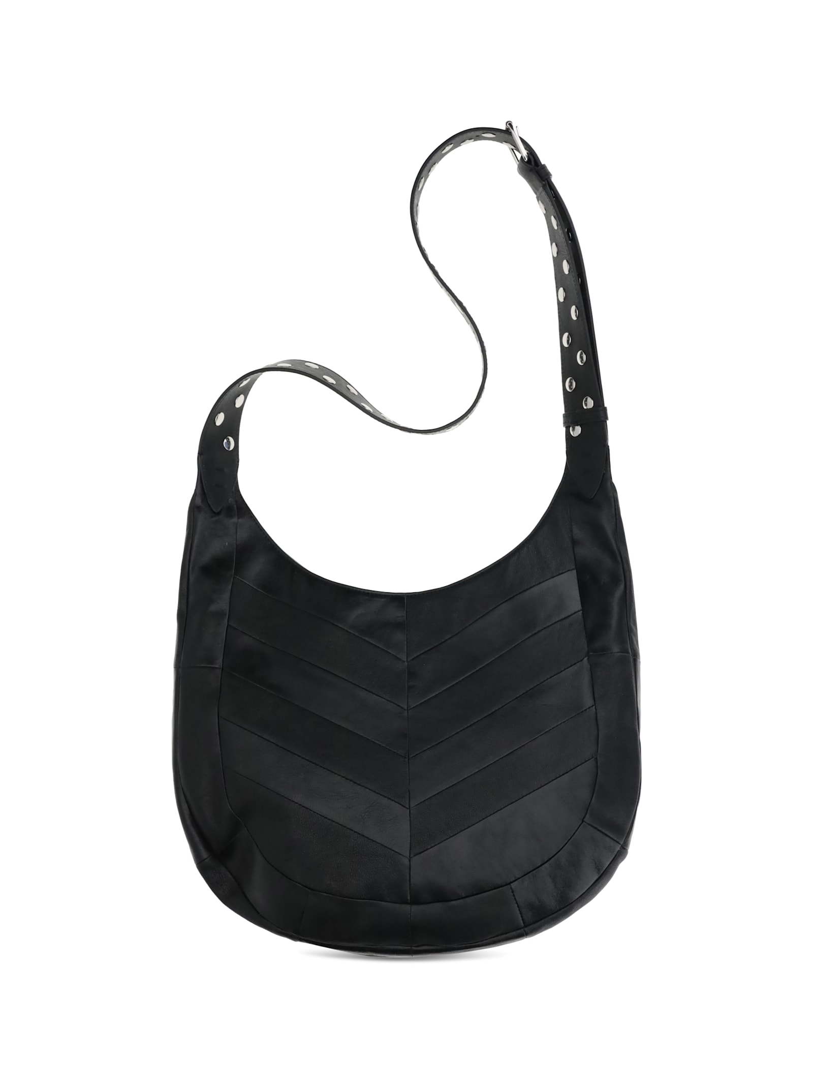 Valentino Garavani  Garavani Hoboho Small Hobo Bag In Chevron-patterned Nappa Leather Woman In Orange