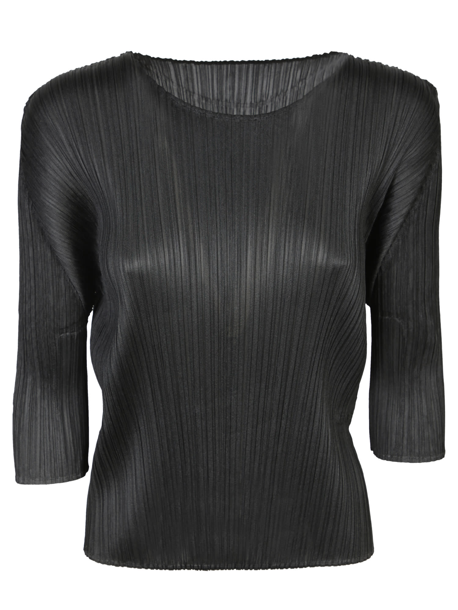 Pleated Black T-shirt