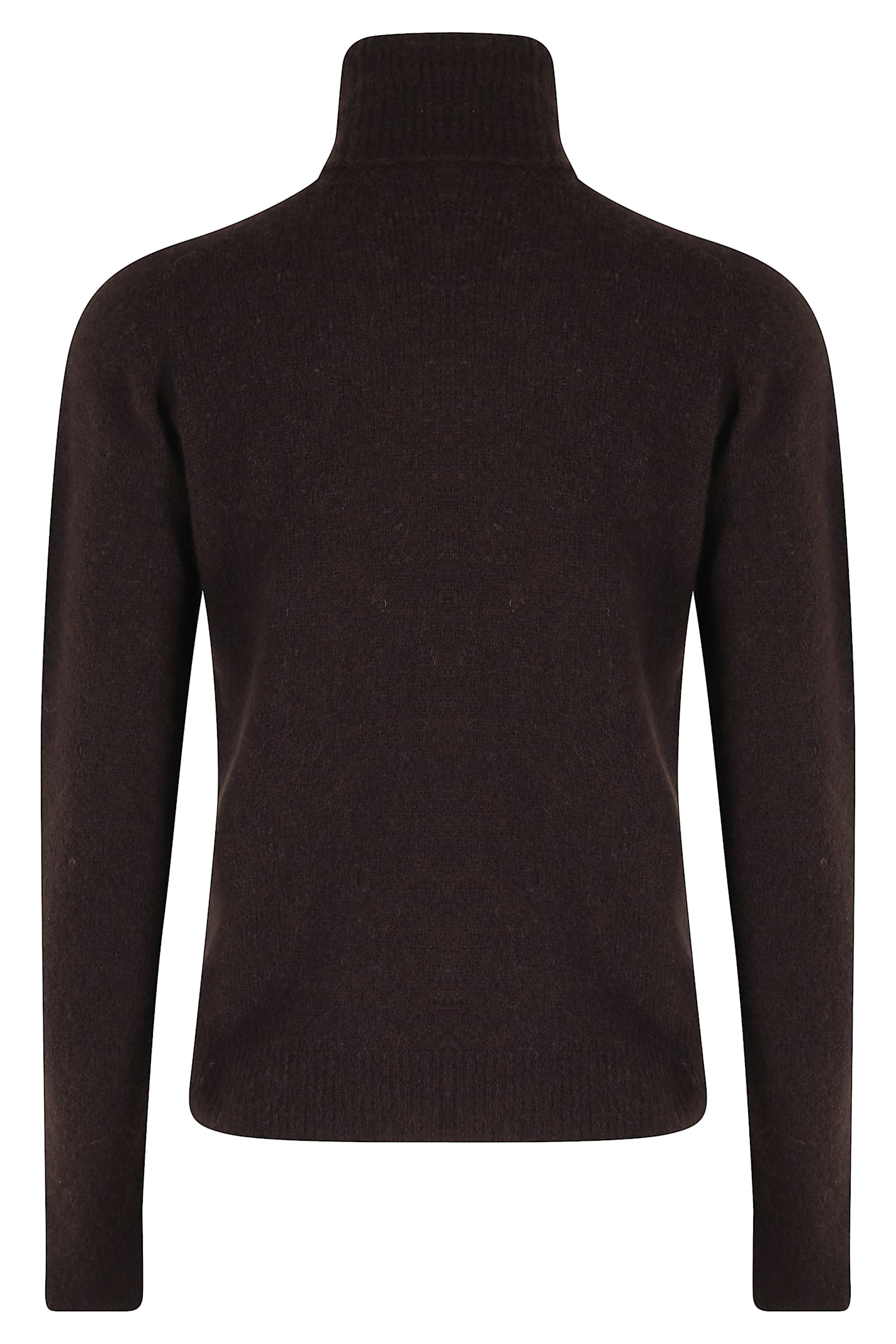 Roberto Collina Woman Turtleneck Dark Brown Size L Merino Wool In Brown