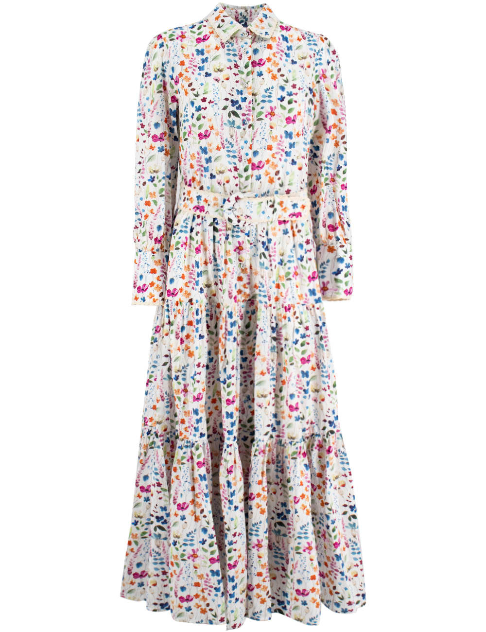 Shop Mc2 Saint Barth Dress In Cotton Campy Flower 01