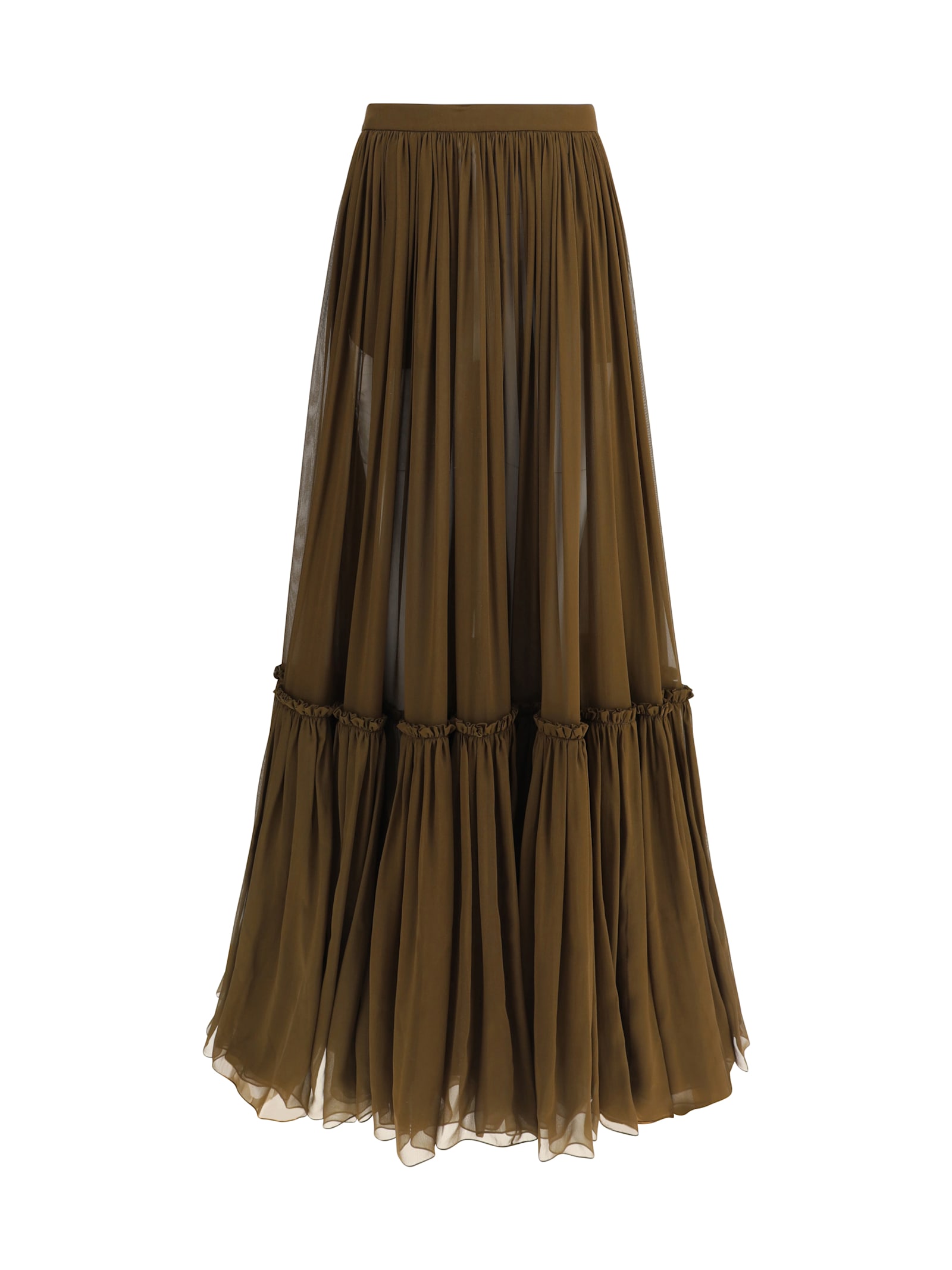 Flounced Long Skirt