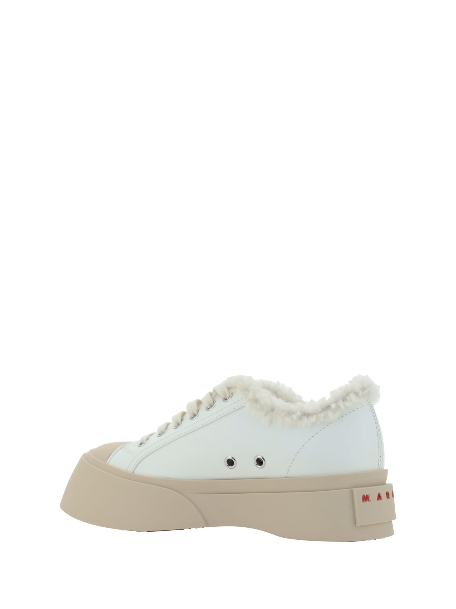 Shop Marni Pablo Sneakers In Ivory/lily White