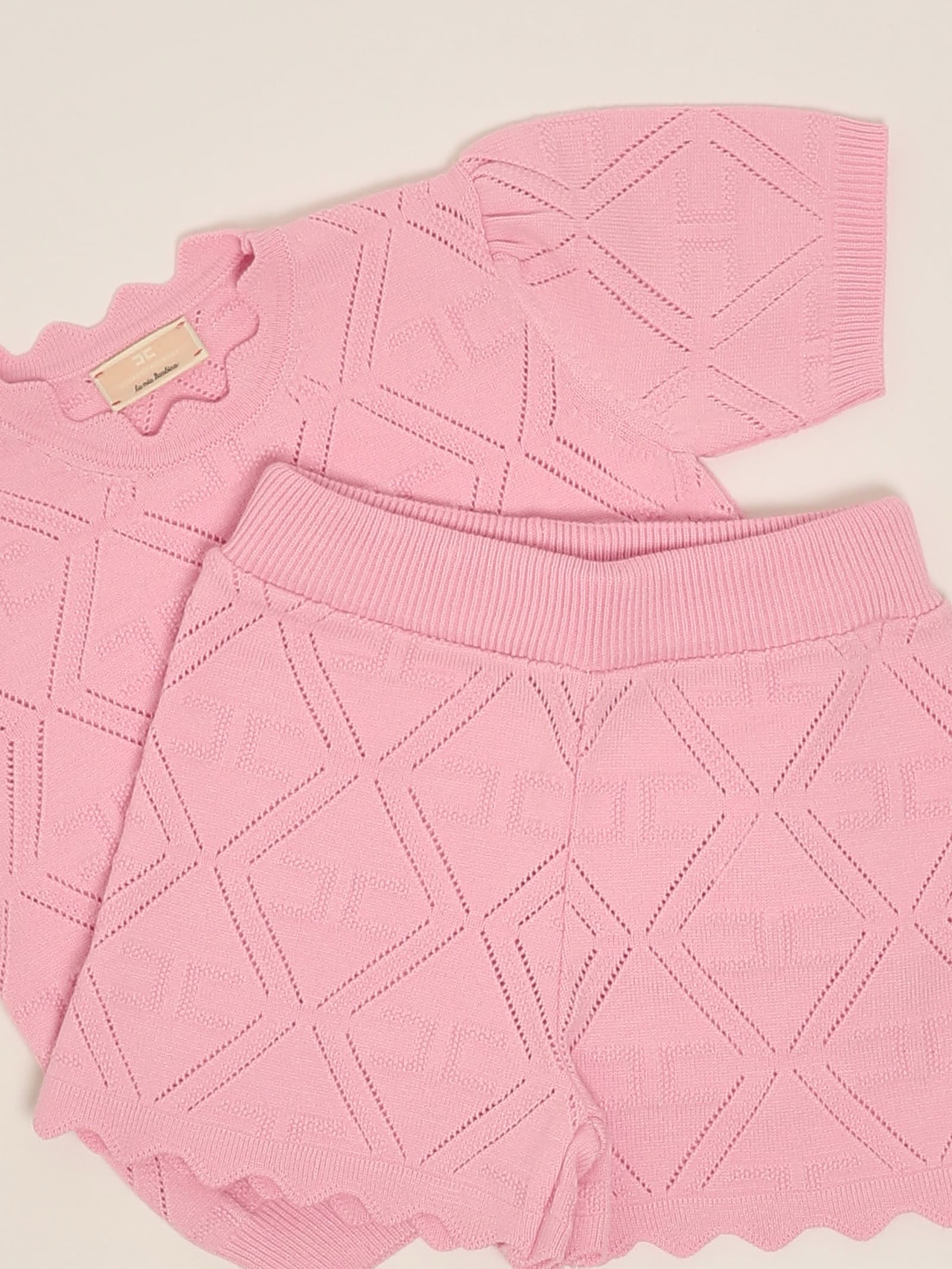 Elisabetta Franchi Bluse+shorts Suit In Pink
