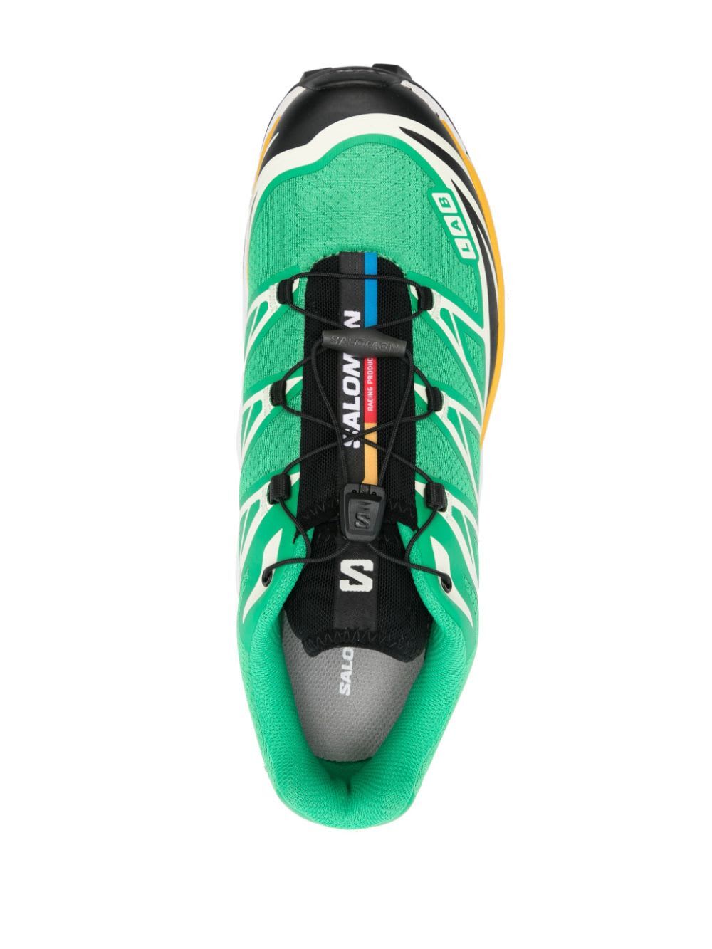 Shop Salomon Xt-6 Sneakers In Bright Green Black Sulphur