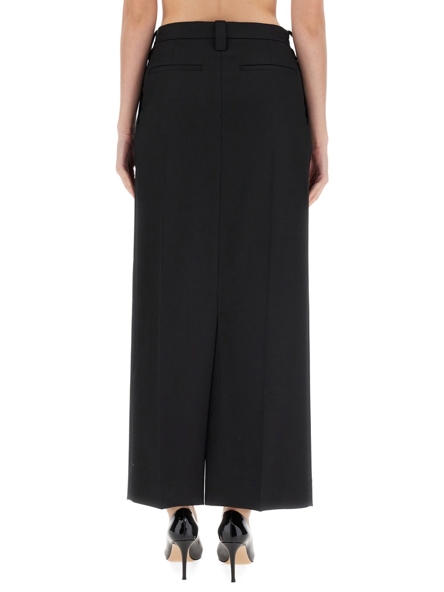 Shop Victoria Beckham Virgin Wool Skirt In Black