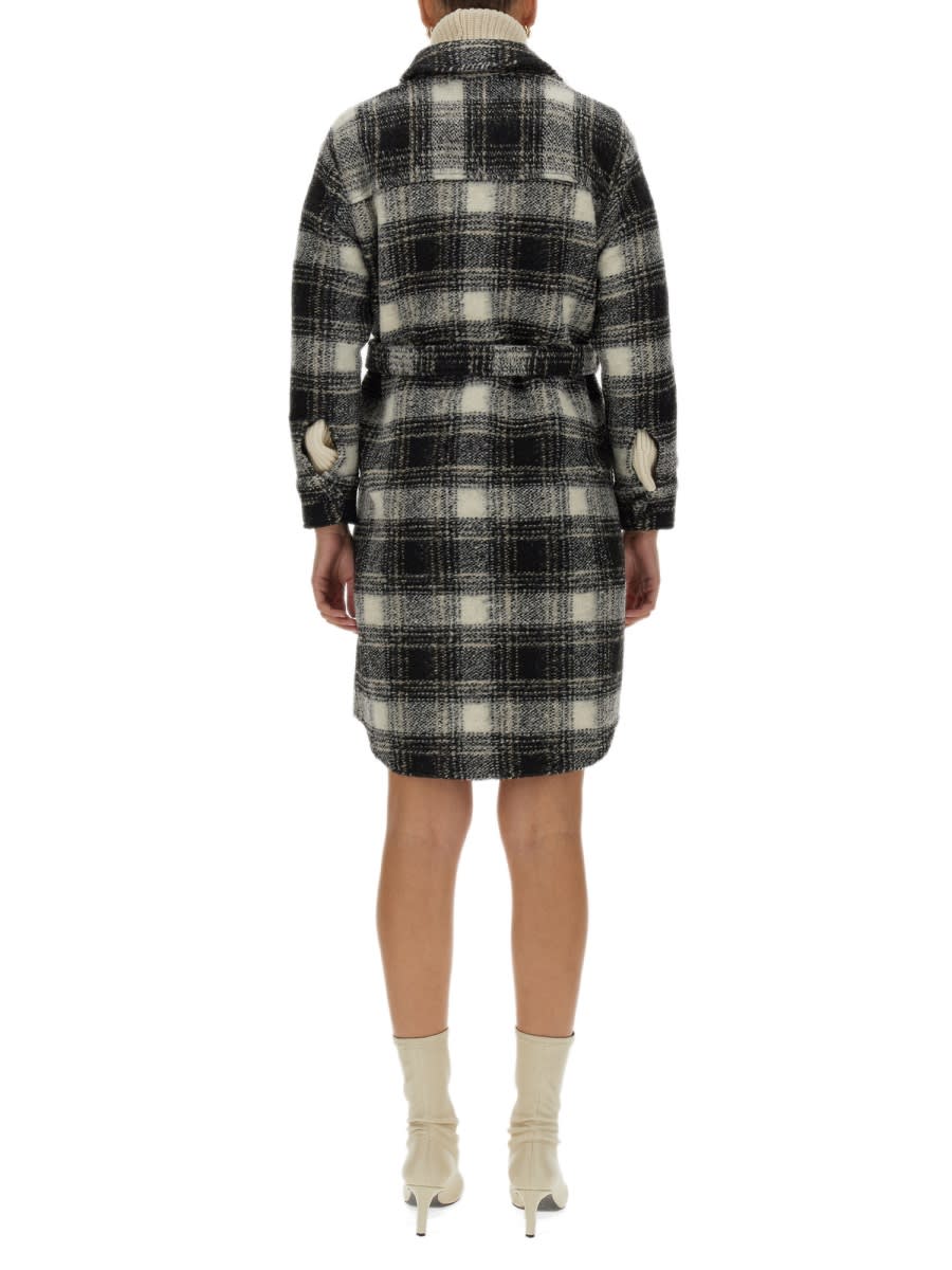 Woolrich Women's Check Print Coat In Black