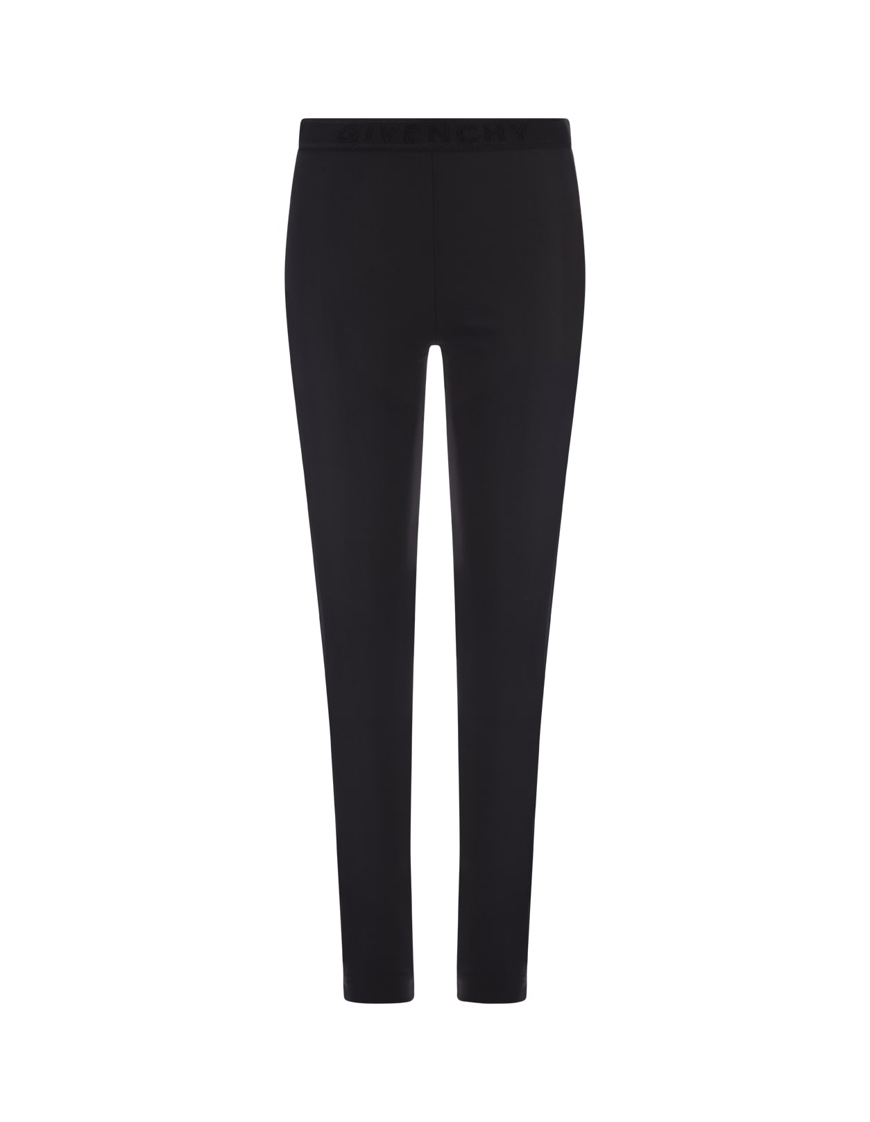 GIVENCHY BLACK JERSEY LEGGINGS WITH GIVENCHY BELT