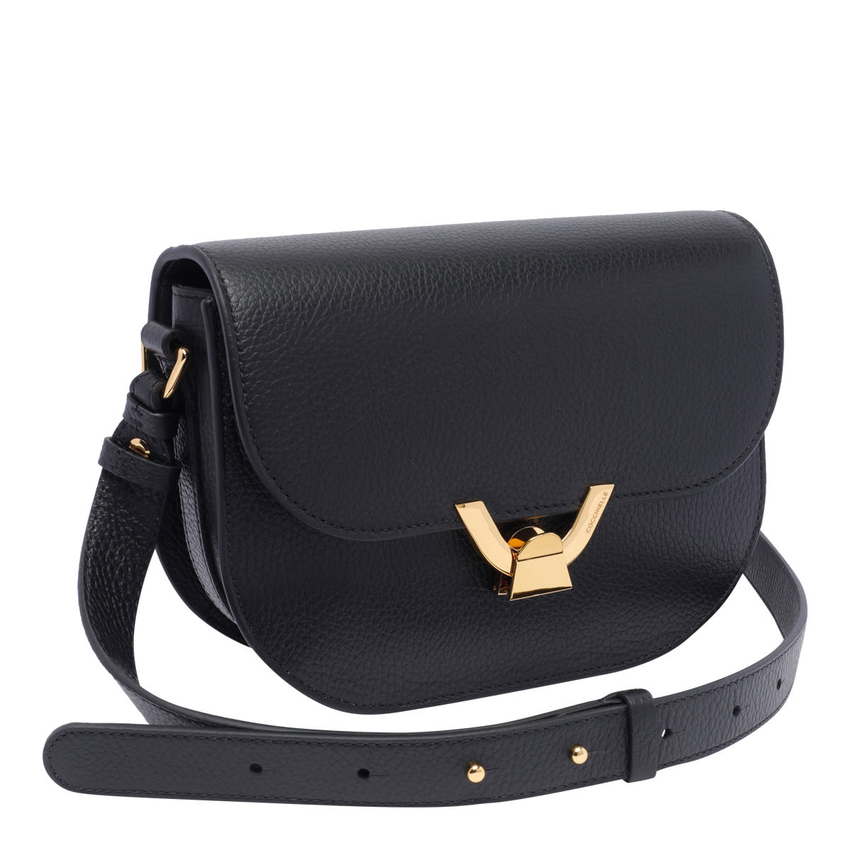 Shop Coccinelle Dew Small Shoulder Bag In Black