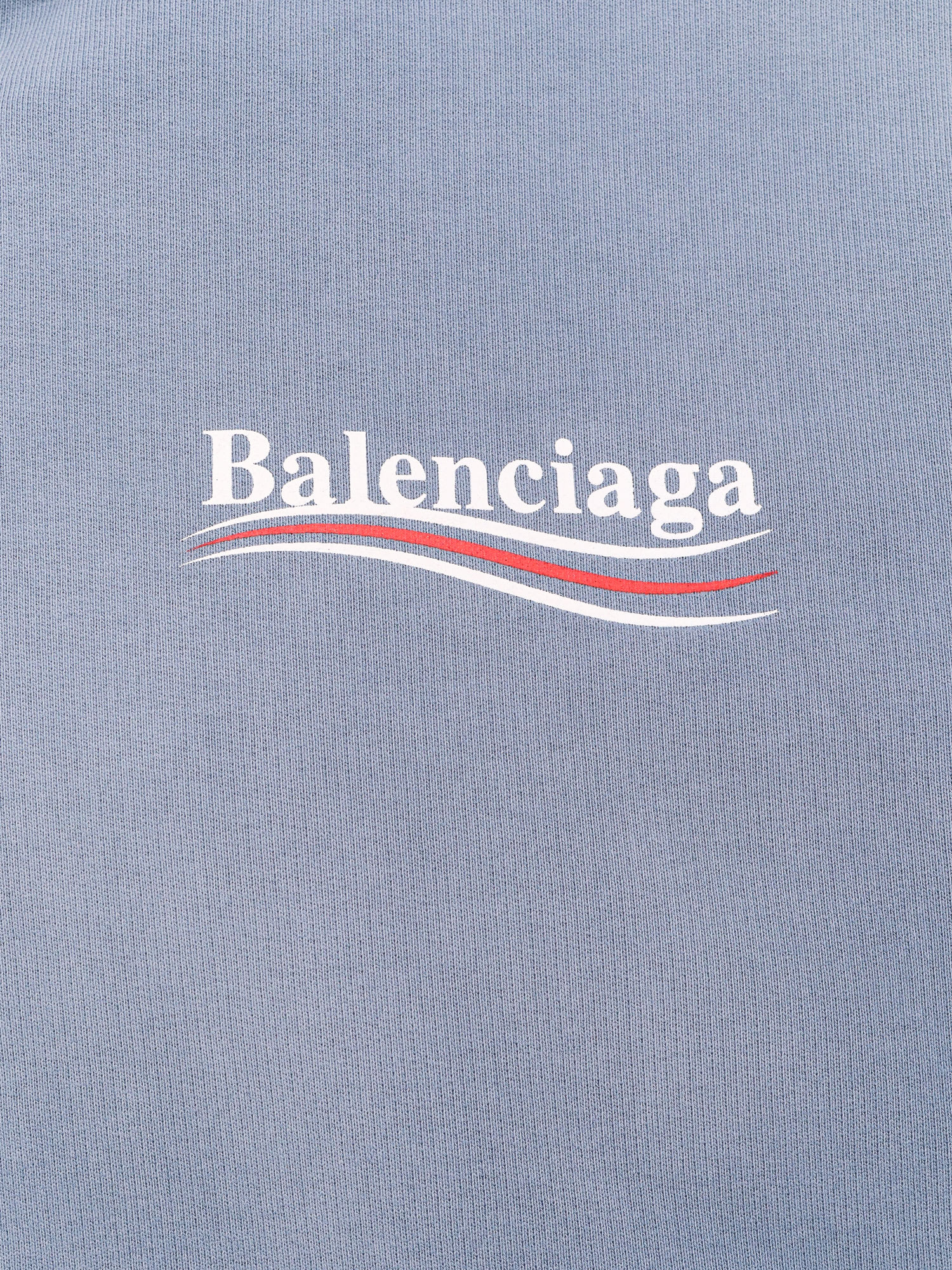 Balenciaga Political Campaign Hooded Sweatshirt In Blue