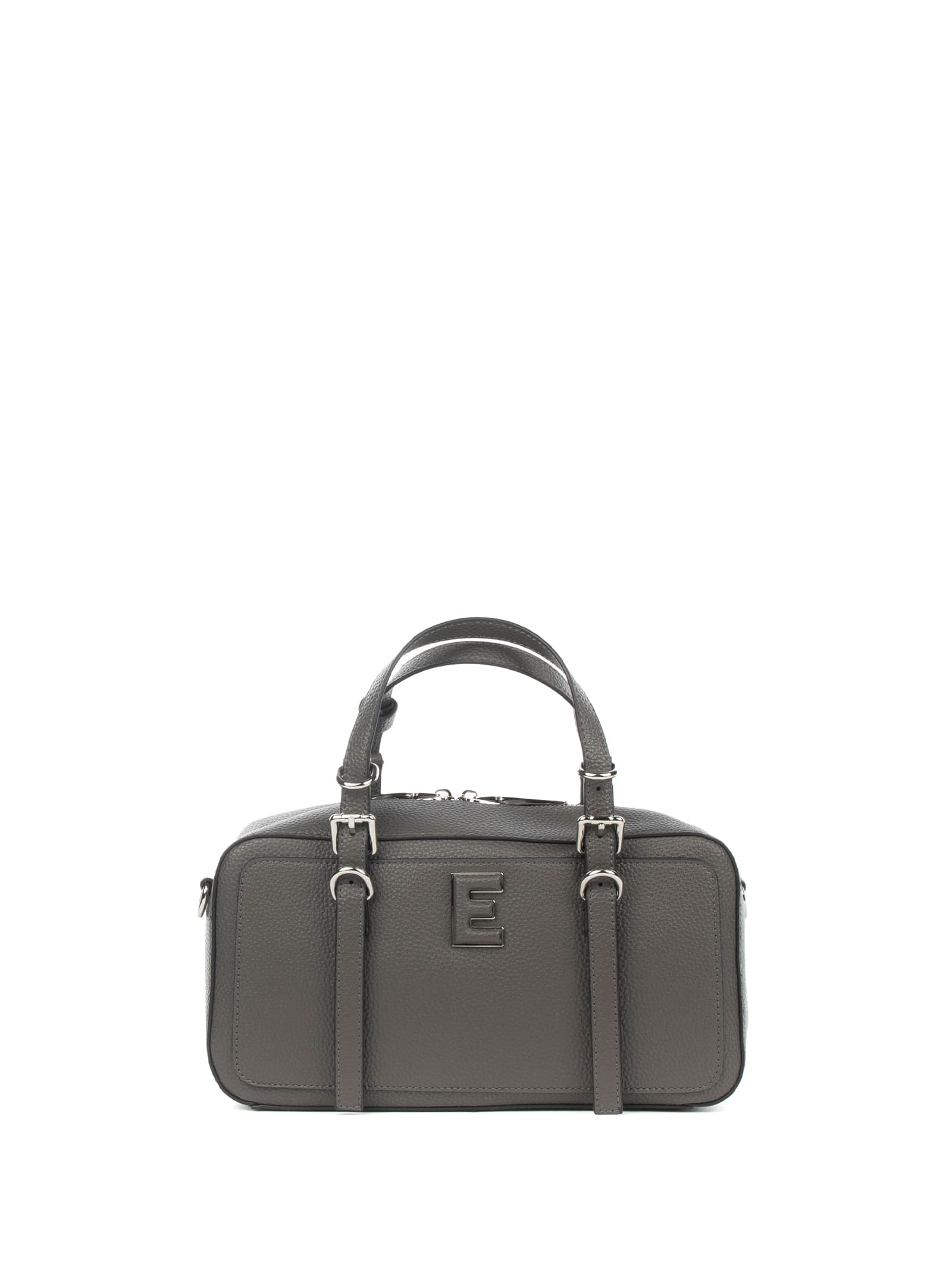 Handbag And Shoulder Bag In Eco Leather Grey