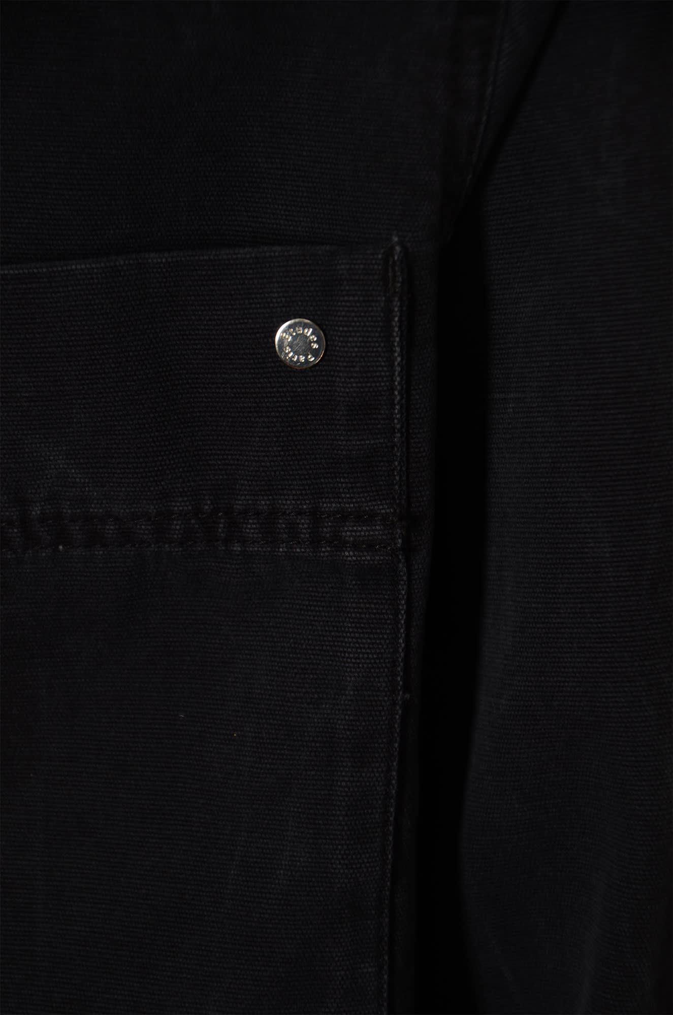 Shop Etudes Studio Picture Canvas Wrinkled Shirt In Black