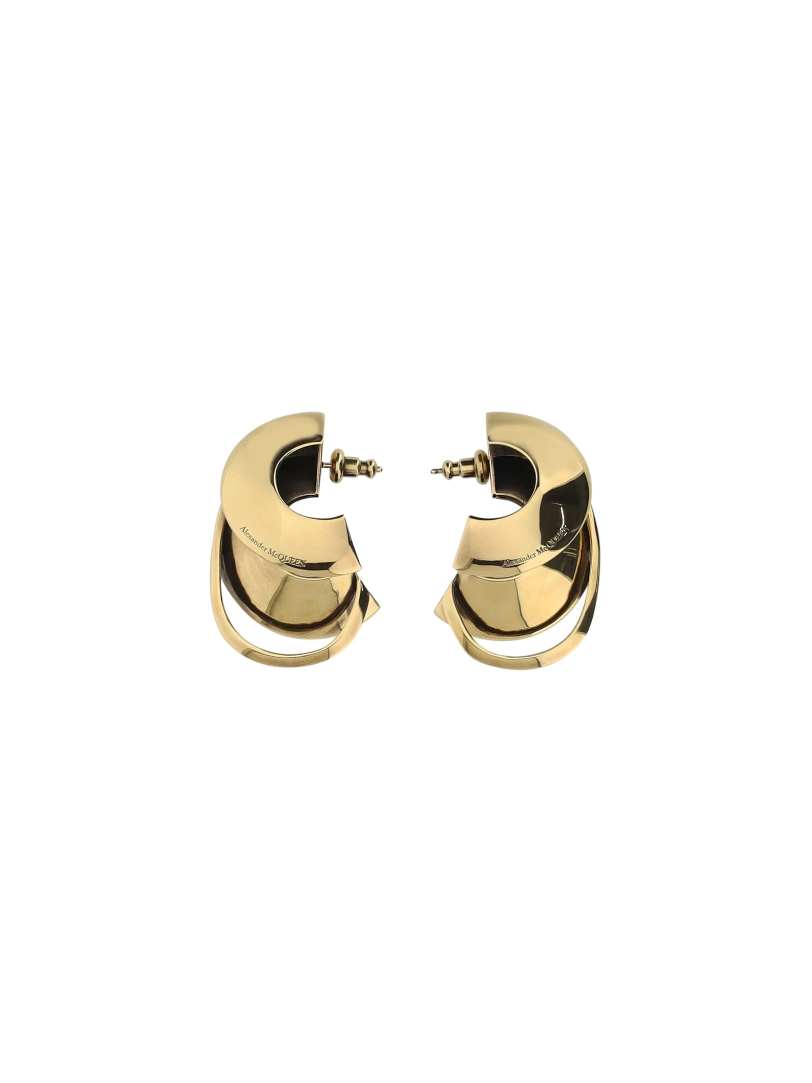 Shop Alexander Mcqueen Earrings In Oro