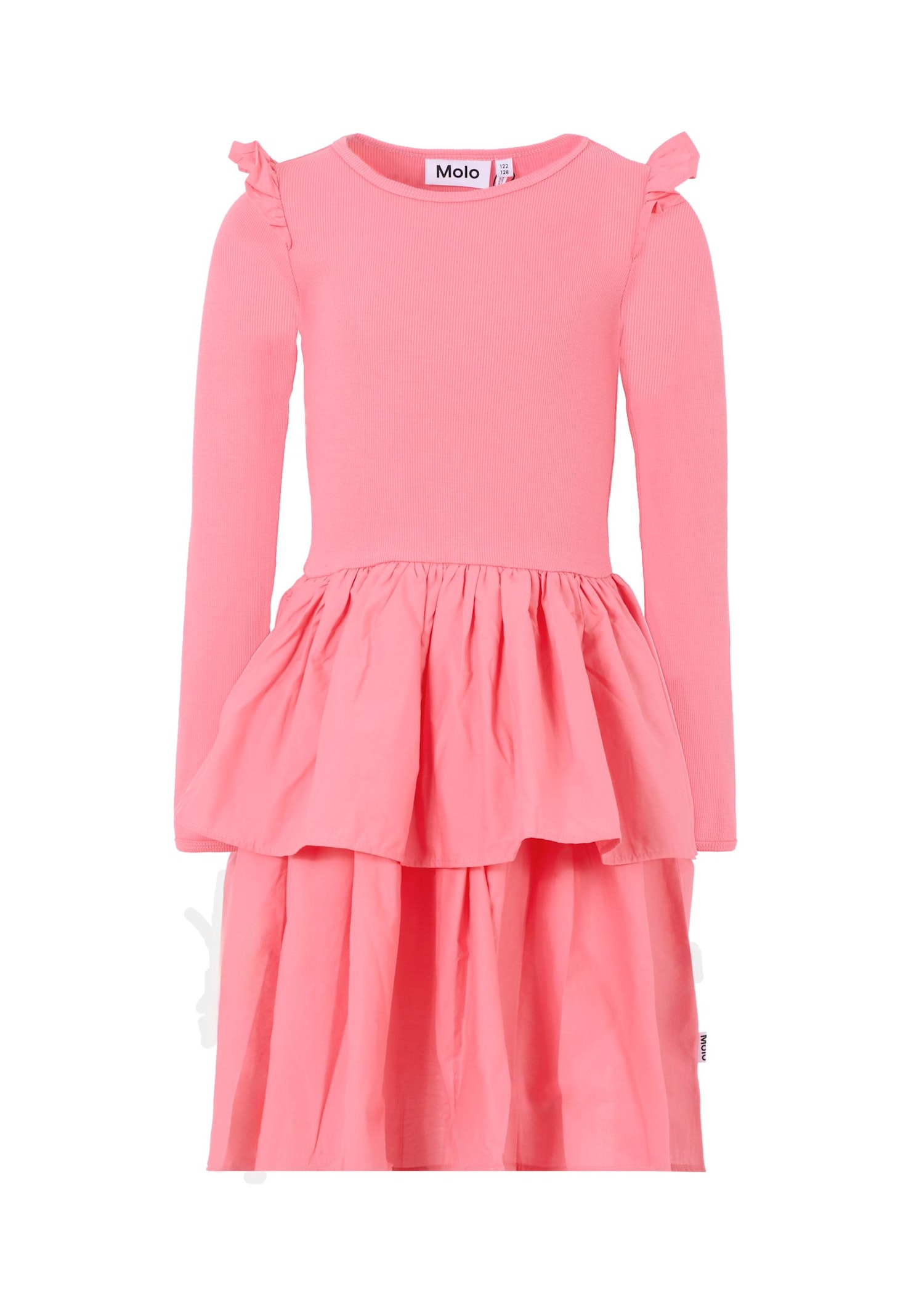 Molo Pink Dress For Girl In Pink