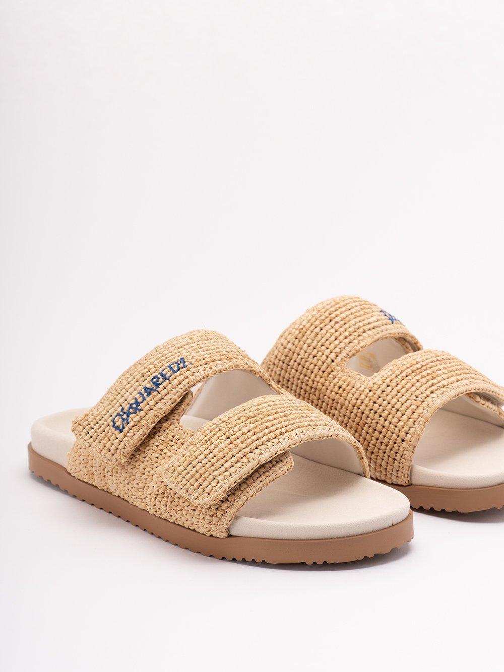 DSQUARED2 TEXTURED SLIDE SANDALS DSQUARED2