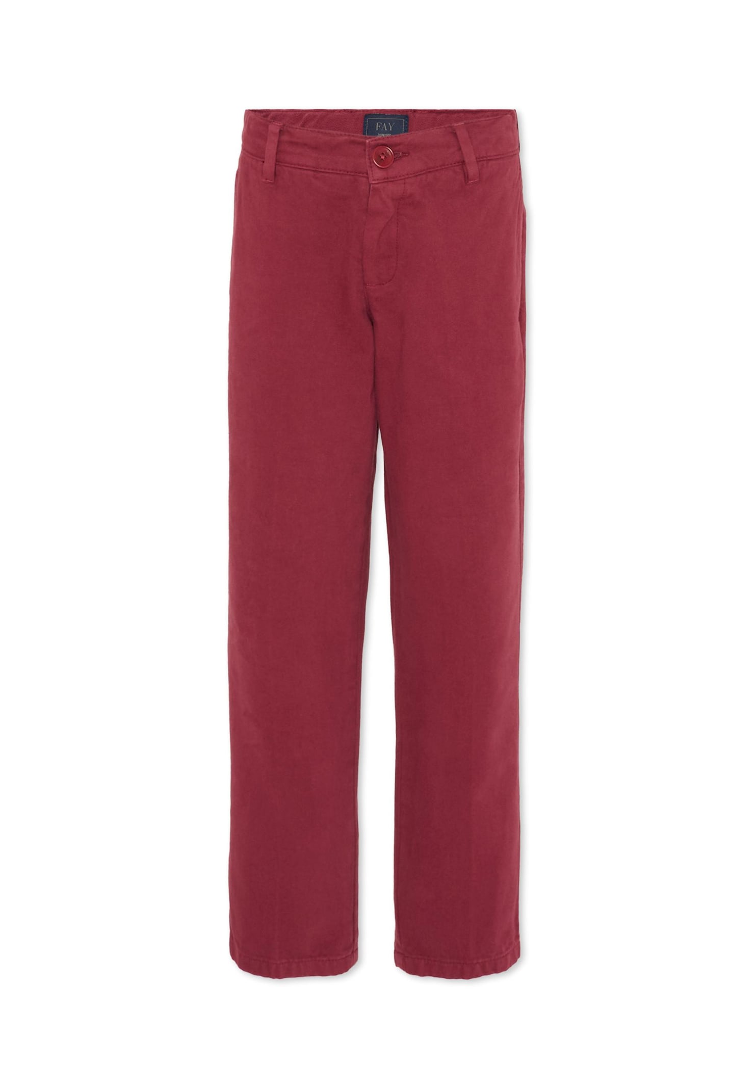 Fay Burgundy Trousers For Boy With Logo In Burgundy