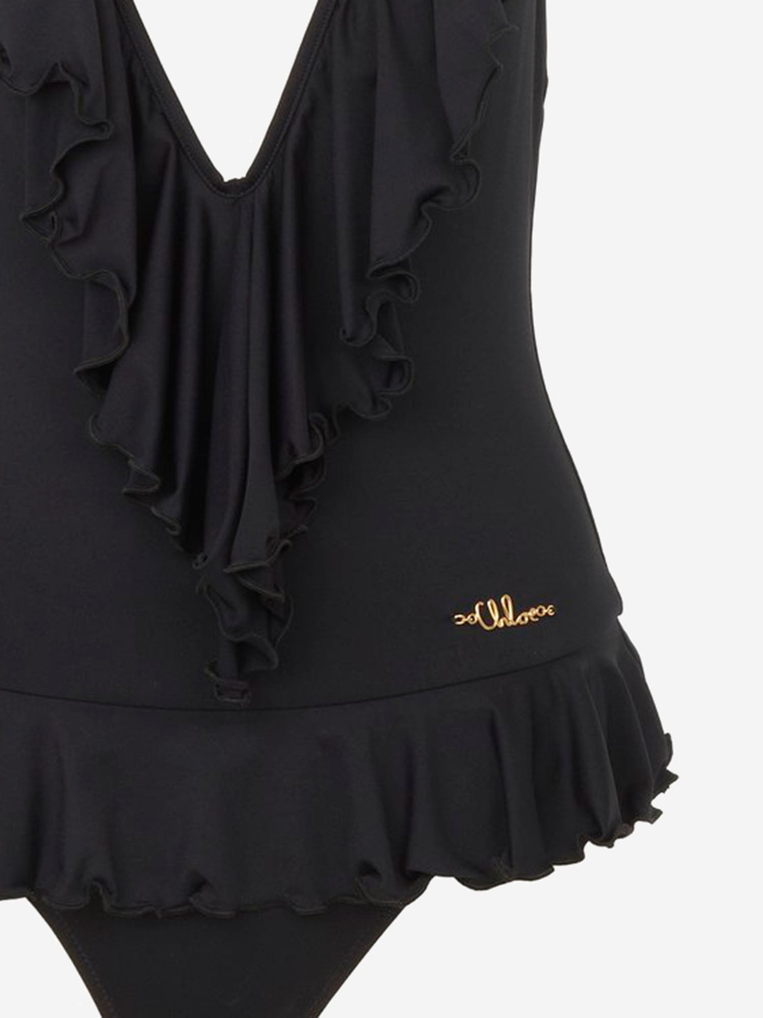 Shop Chloé Swimsuit With V-neck And Ruffle