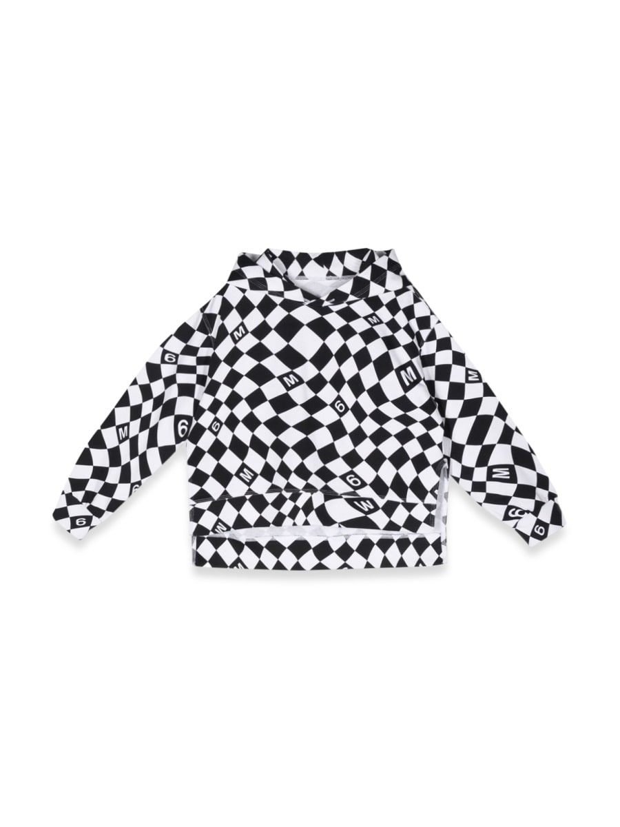 Mm6 Maison Margiela Kids' Optical Sweatshirt In Multicolour