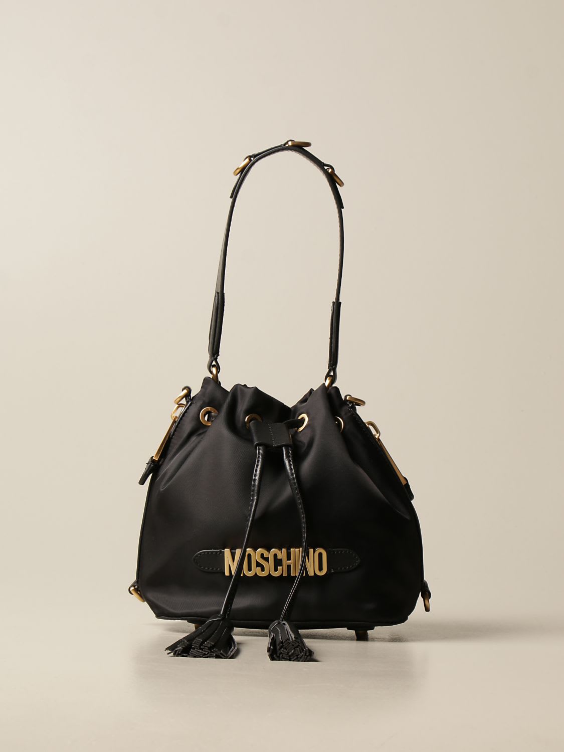 Moschino Couture Crossbody Bags Small Nylon Bucket