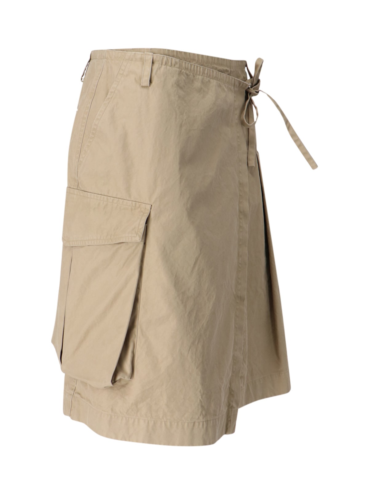 Shop Dries Van Noten Kilt Design Skirt In Beige