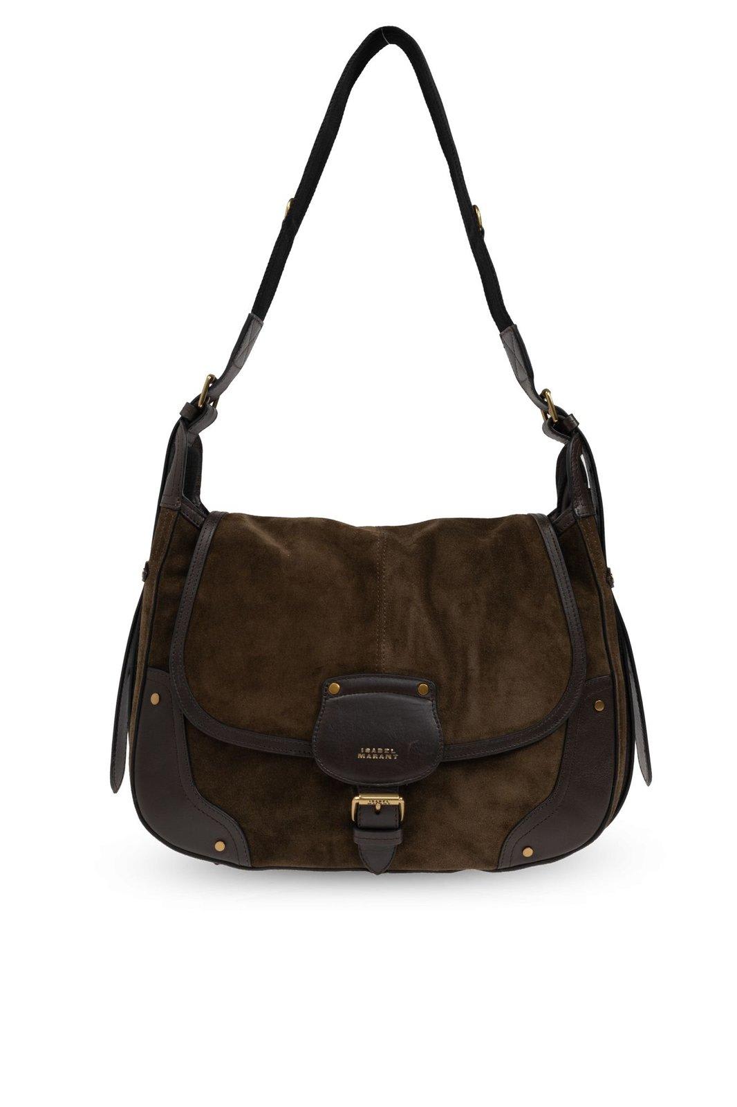 Shop Isabel Marant Sierra Logo-printed Shoulder Bag