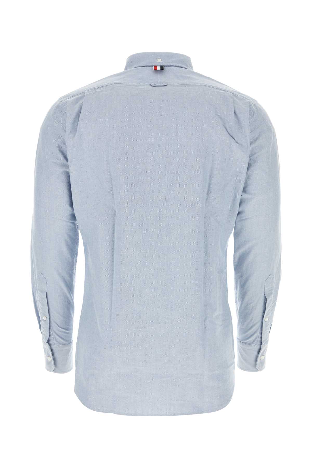 Shop Thom Browne Light-blue Oxford Shirt In Lightblue