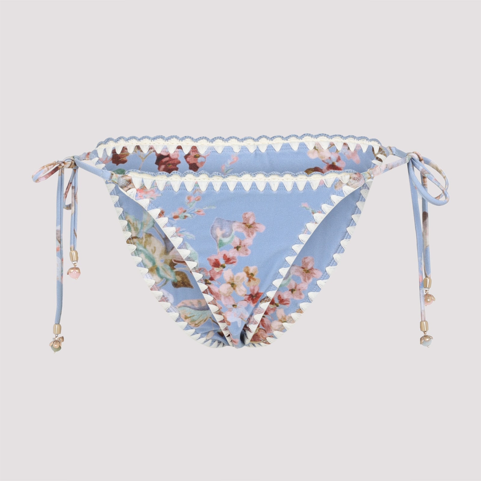 Zimmermann Awaken Crochet Edge Tie Pant In Blue