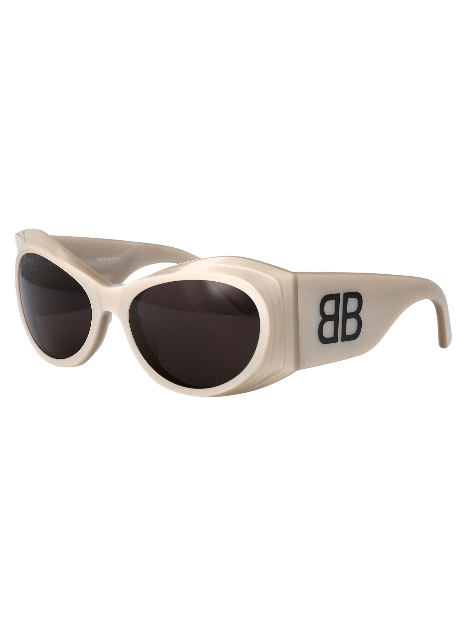Balenciaga Black Acetate Sunglasses In Grey-grey-grey