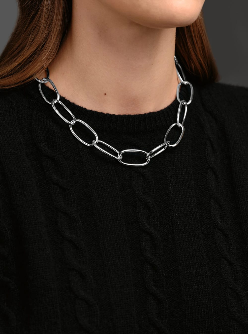 Federica Tosi Chain Necklace In Silver Brass Woman In Metallic