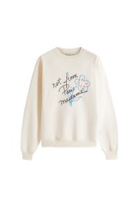 Shop Drôle De Monsieur Sweatshirt In Cm Cream