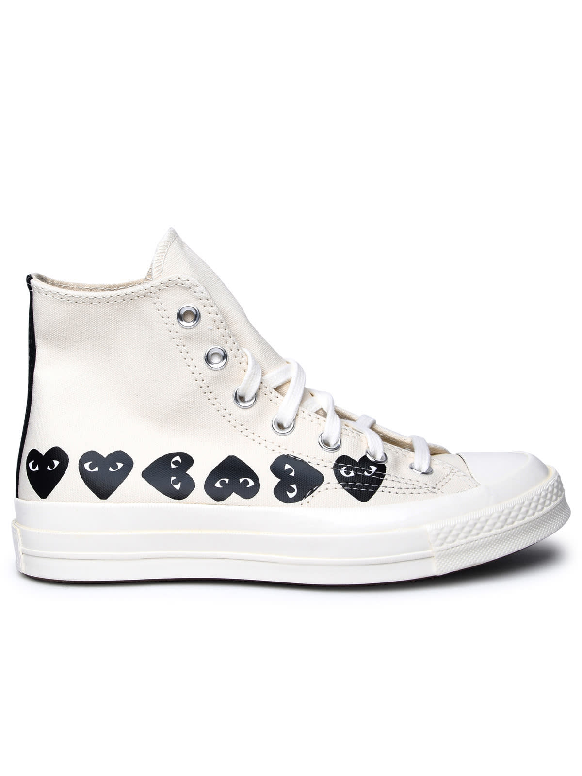 Comme des Garçons Play Ivory Fabric Sneakers