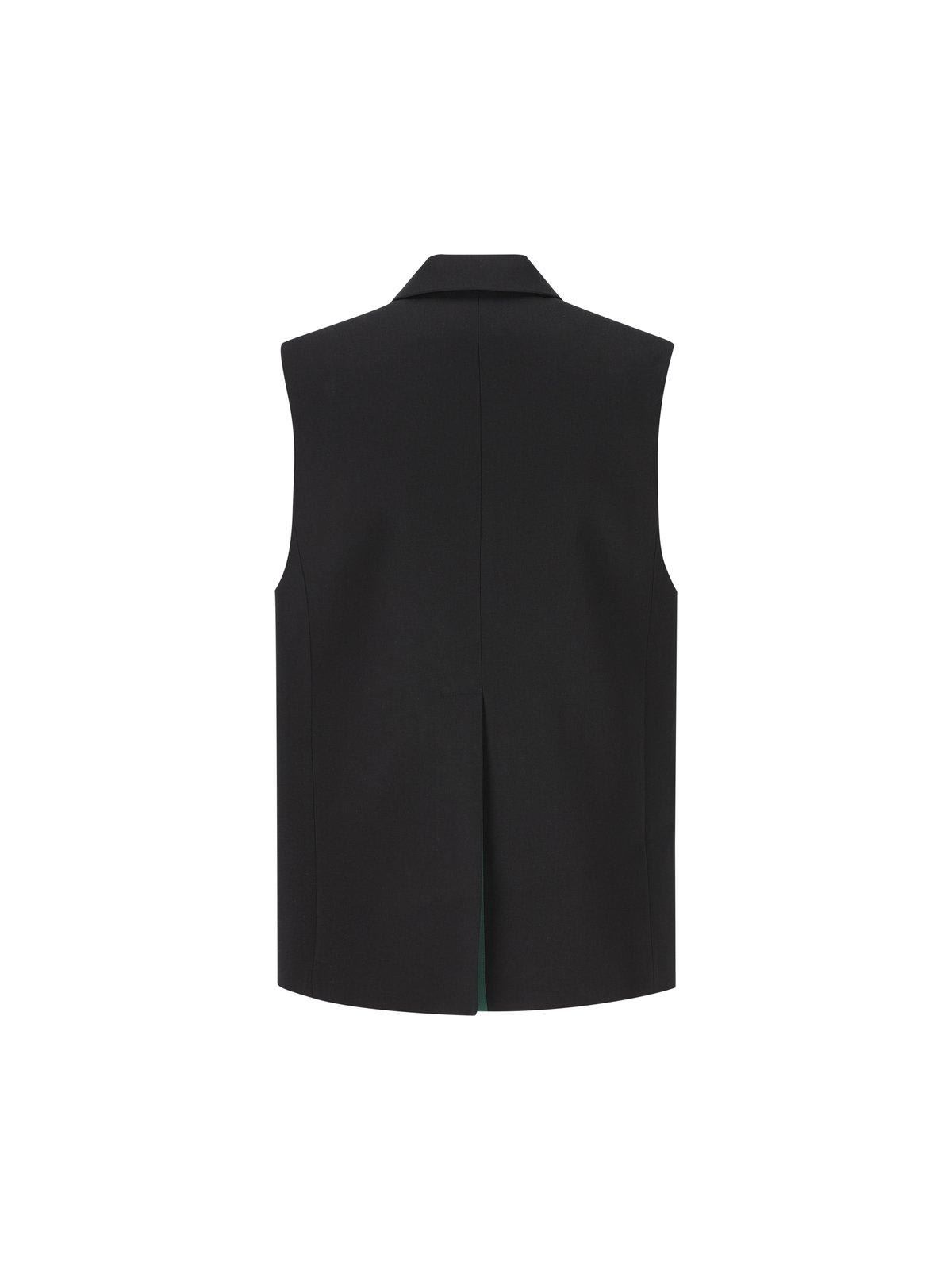 Shop Gucci Sleeveless Coat In Black