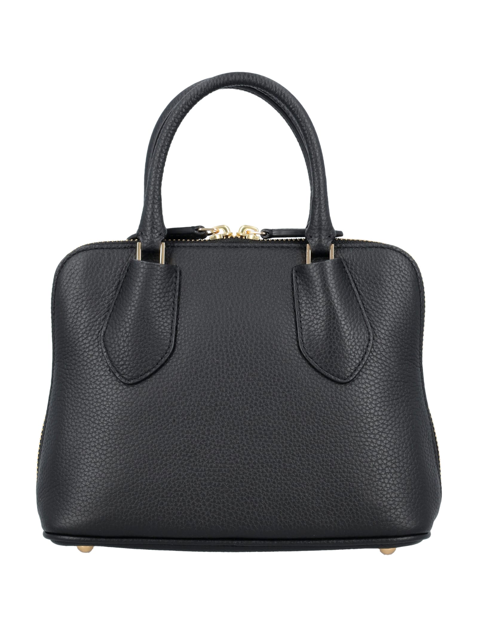 Shop Tory Burch Mini Pebbled Swing Bag In Black