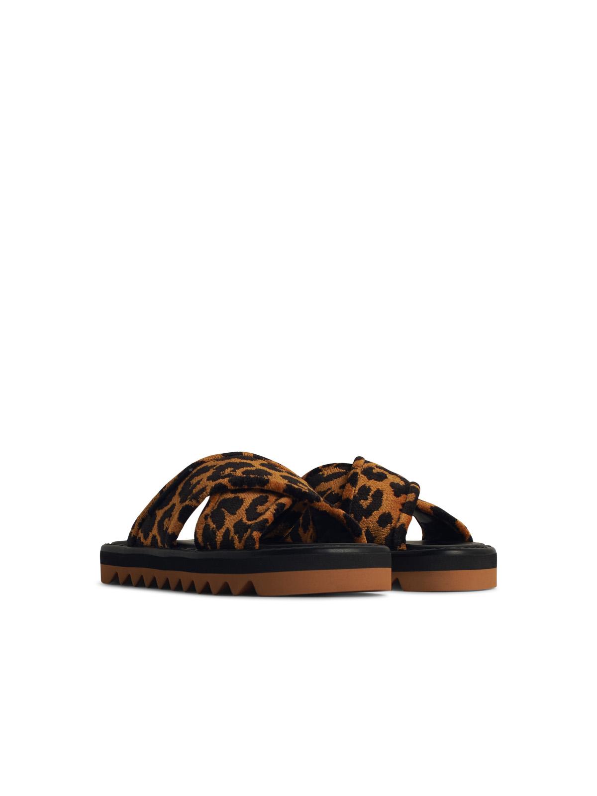 Stella Mccartney Leo Multicoloured Leather Blend Slippers In Multicolor