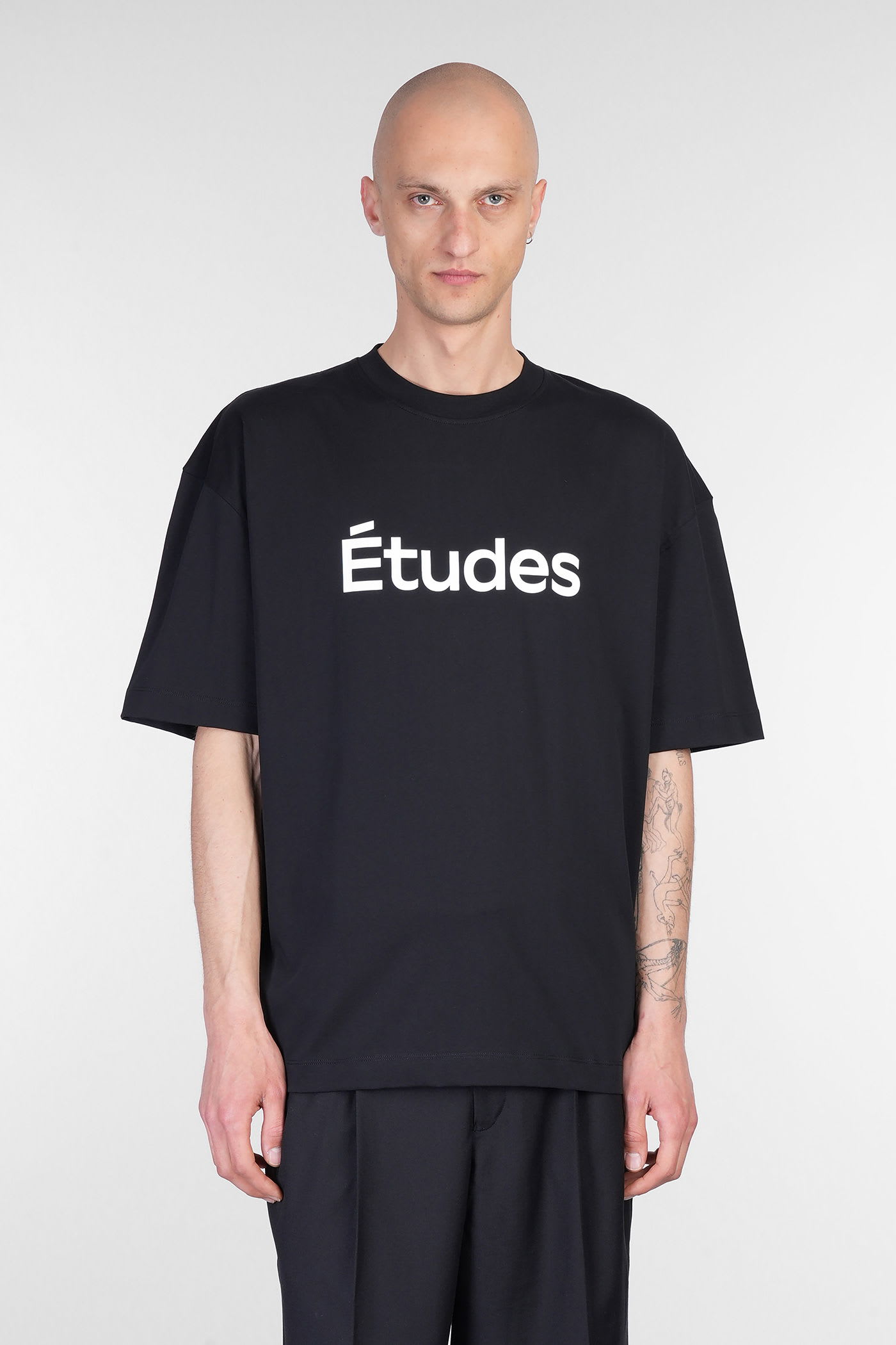 T-shirt In Black Cotton