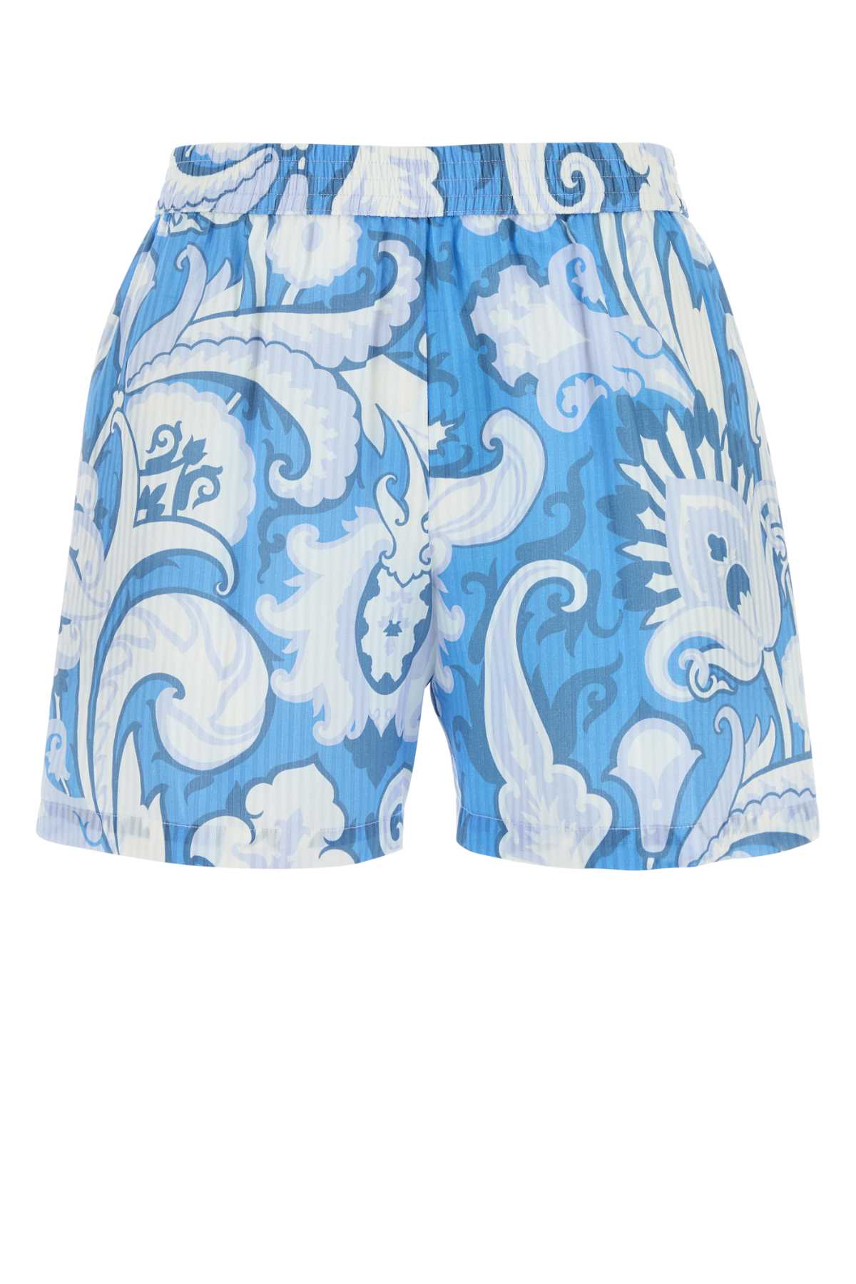 Printed Cotton Blend Shorts