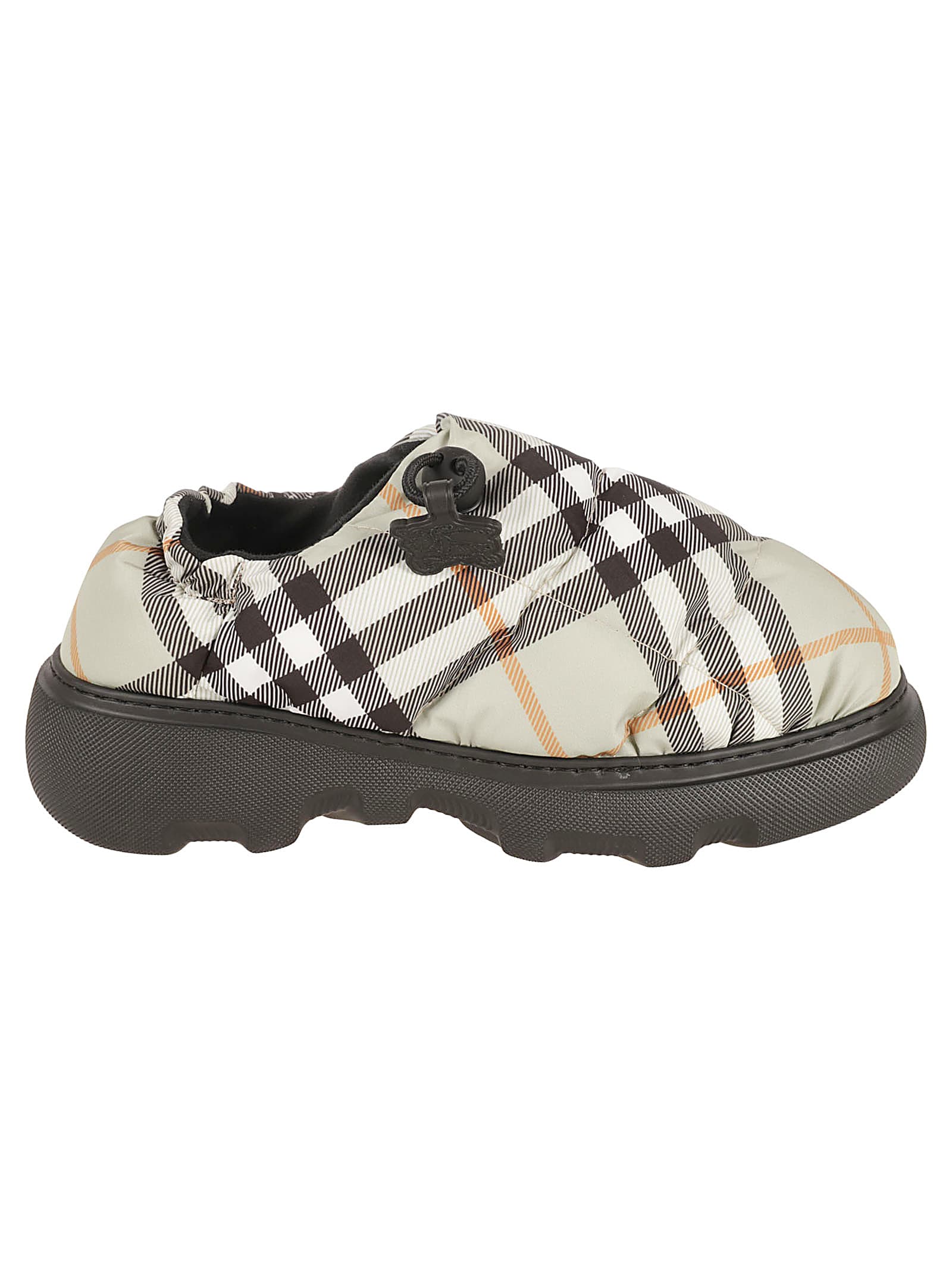 Shop Burberry Fabric Rubber Sole Sneakers In Light Sage Ip Check