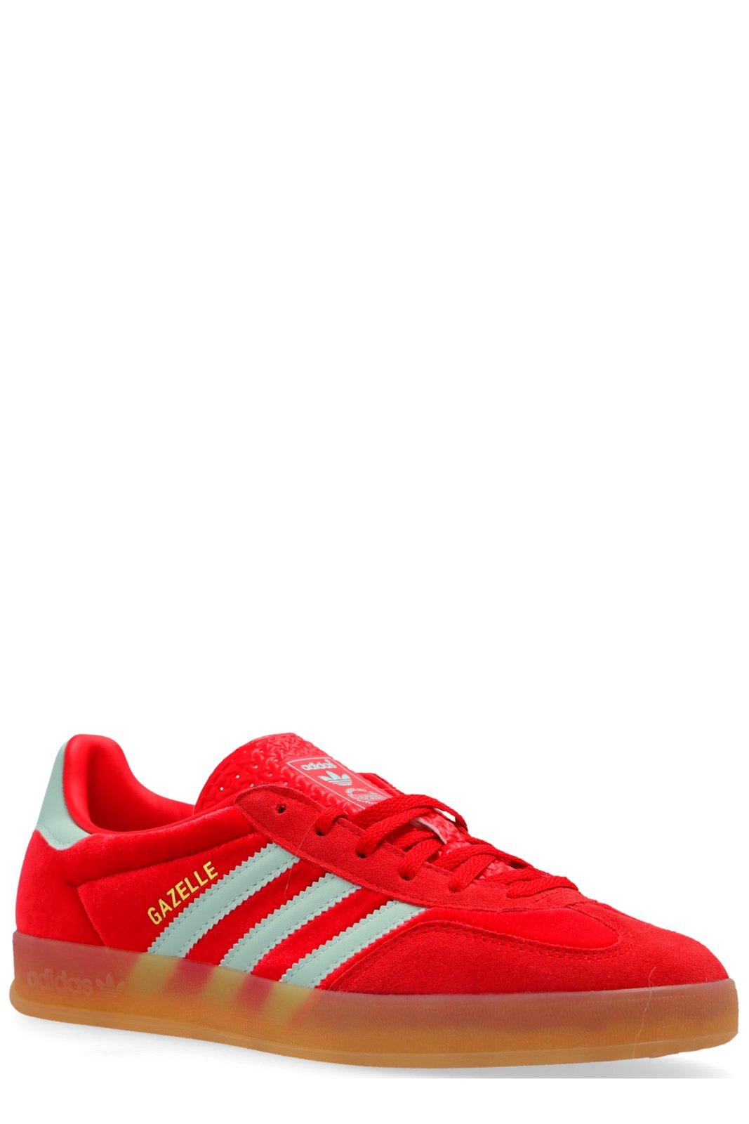 Adidas Originals Gazelle Indoor Sneakers In Suede In Red