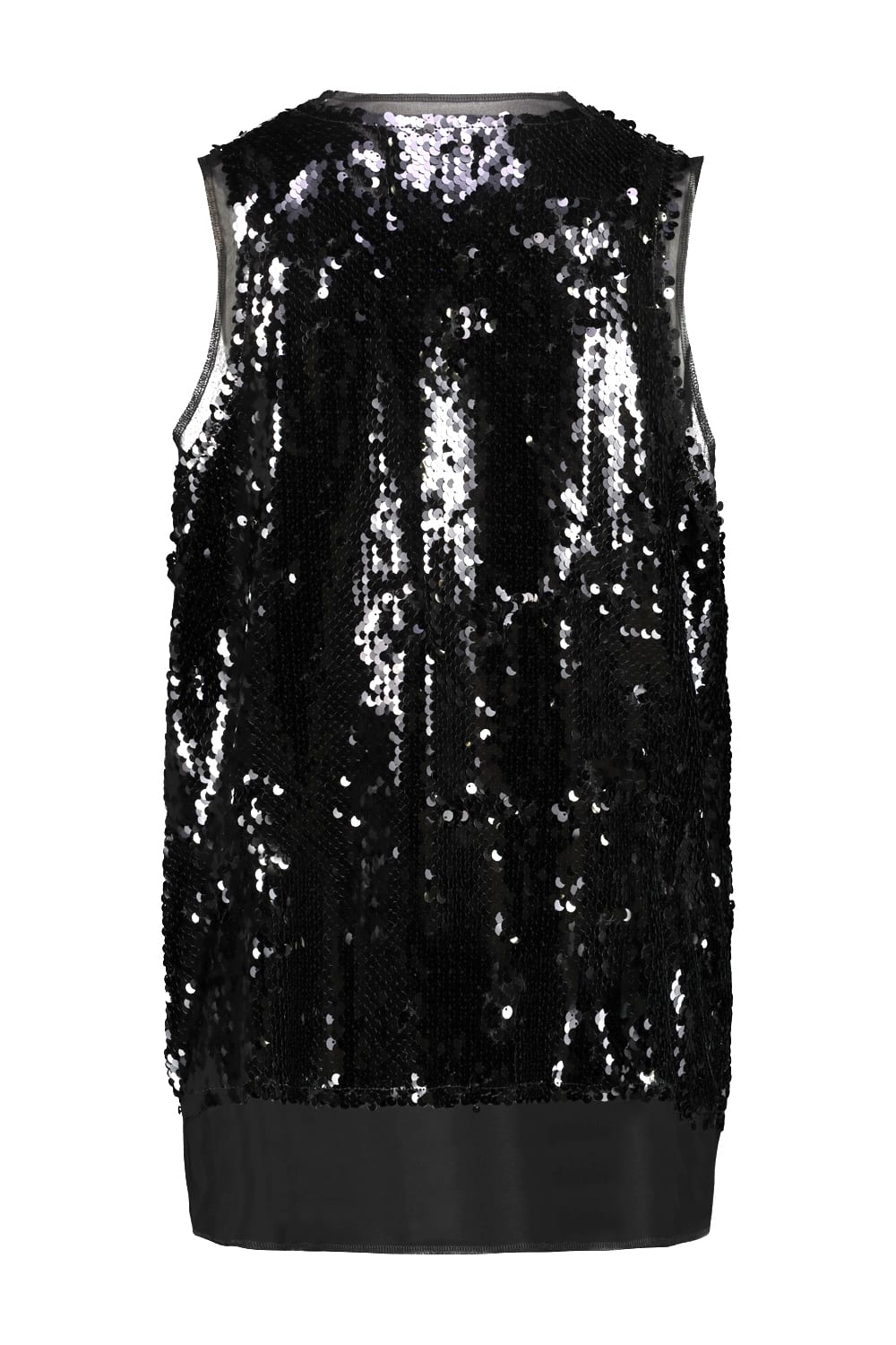 Shop Comme Des Garçons Sequin Embroidered Top In Black