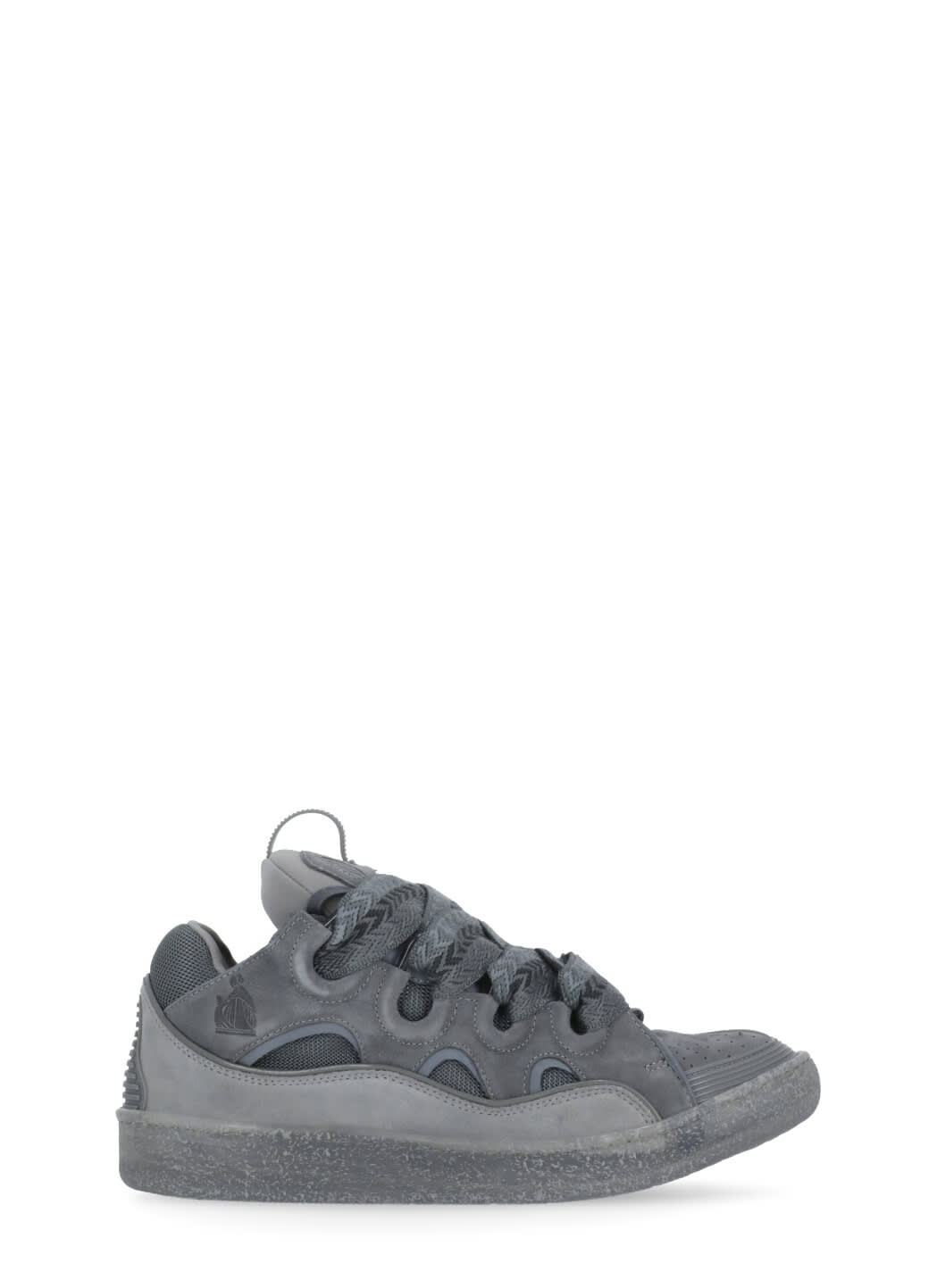 Shop Lanvin Curb Sneakers In Grey