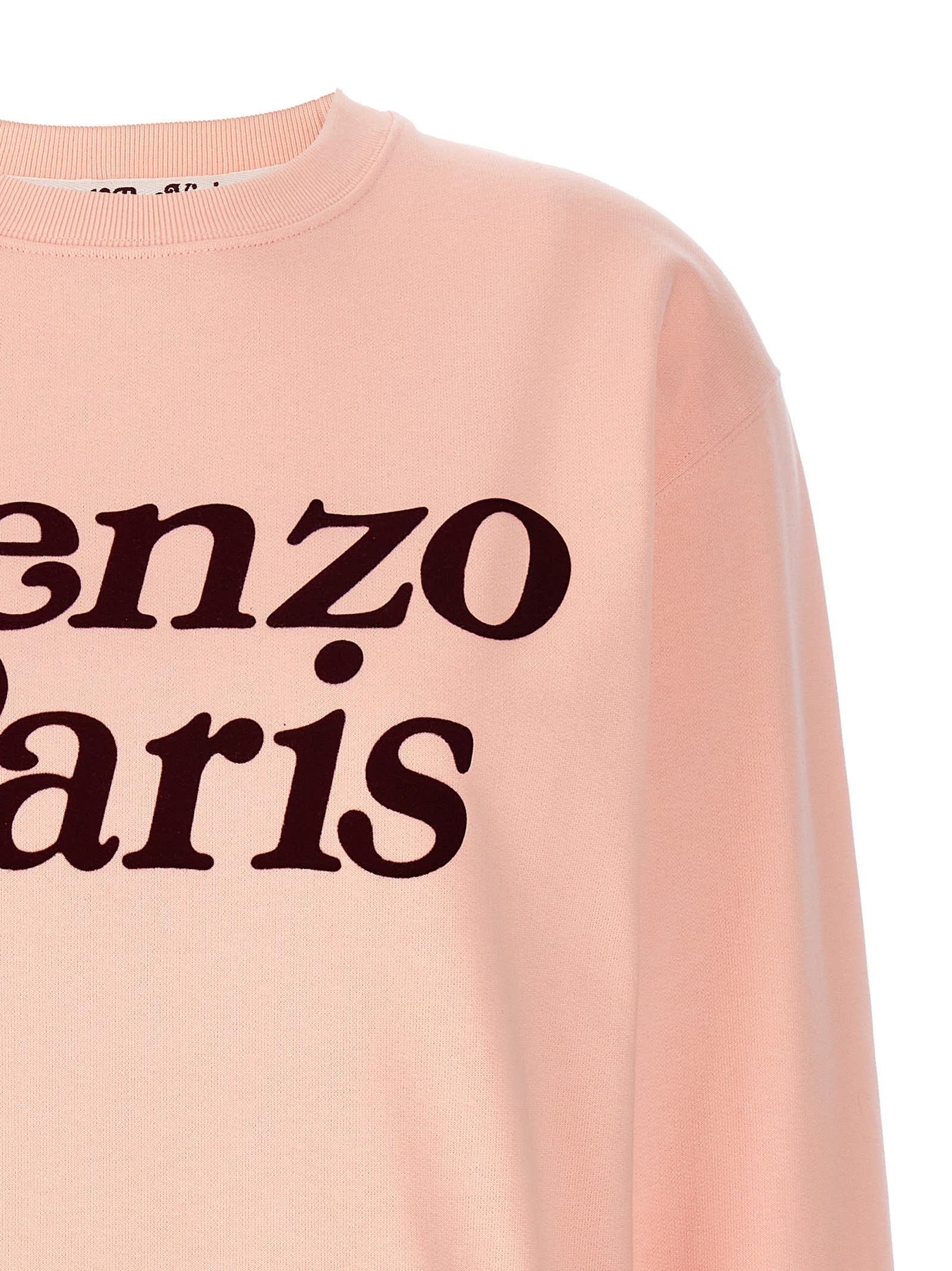 Shop Kenzo Logo Sweatshirt In Pink