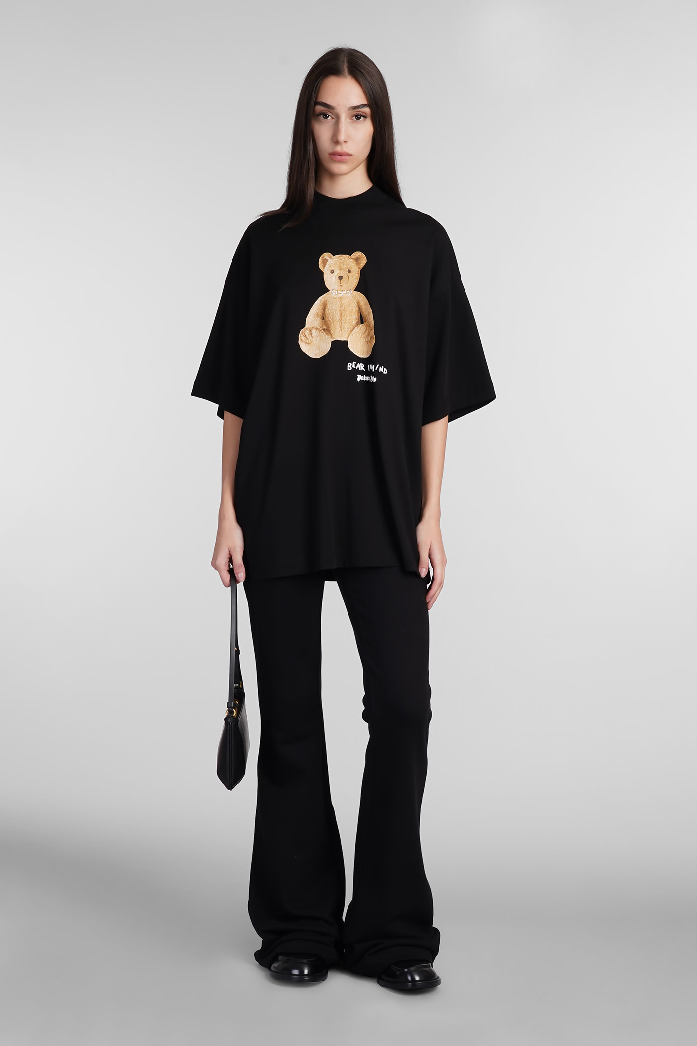 Shop Palm Angels T-shirt In Black Cotton