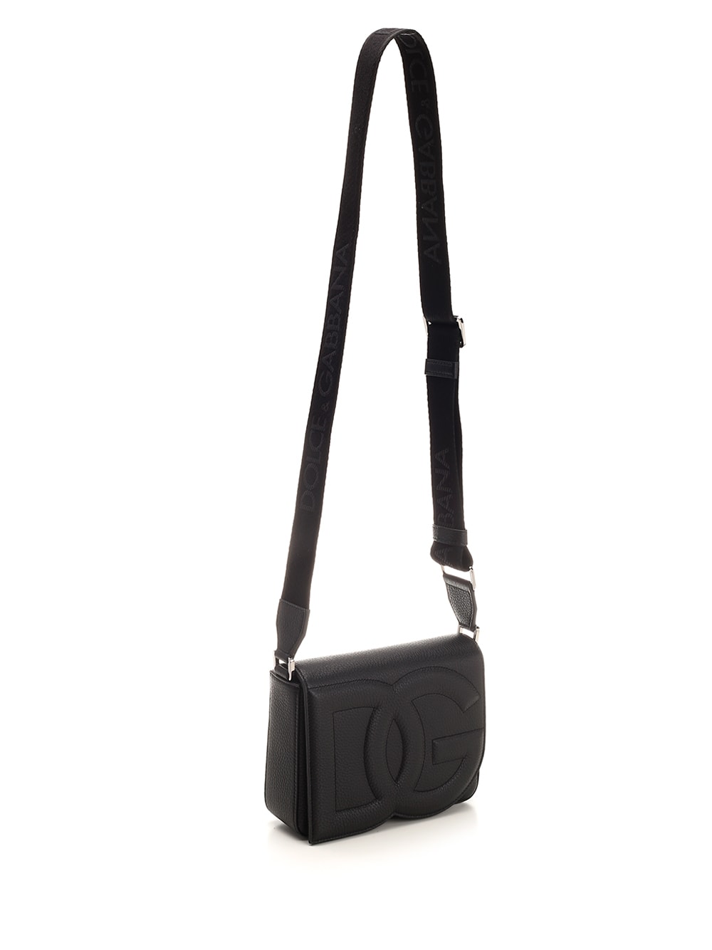 Shop Dolce & Gabbana Medium Dg Logo Crossbody Bag In Nero (black)